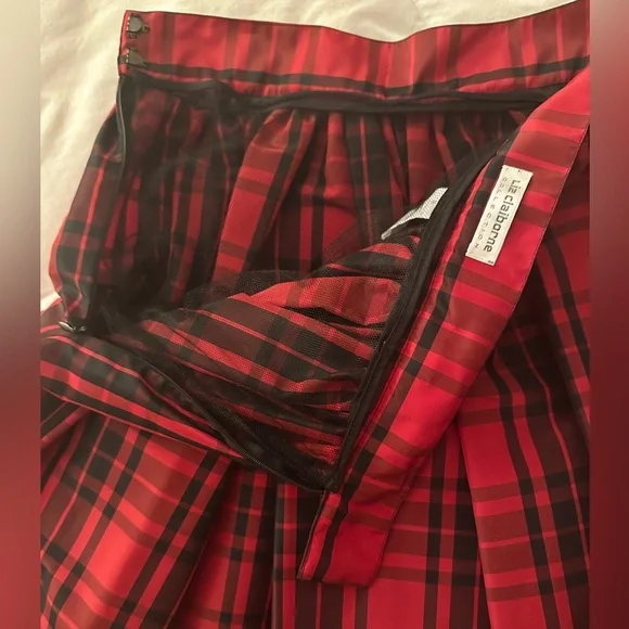 Liz Claiborne Red Plaid Holiday Skirt with Tulle ❤️✨🎄 - Picture 5 of 9